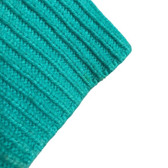 Talbots Cardigan Sweater Womens M Green Lambswool Blend V-Neck Button Up Preppy - Picture 6 of 16